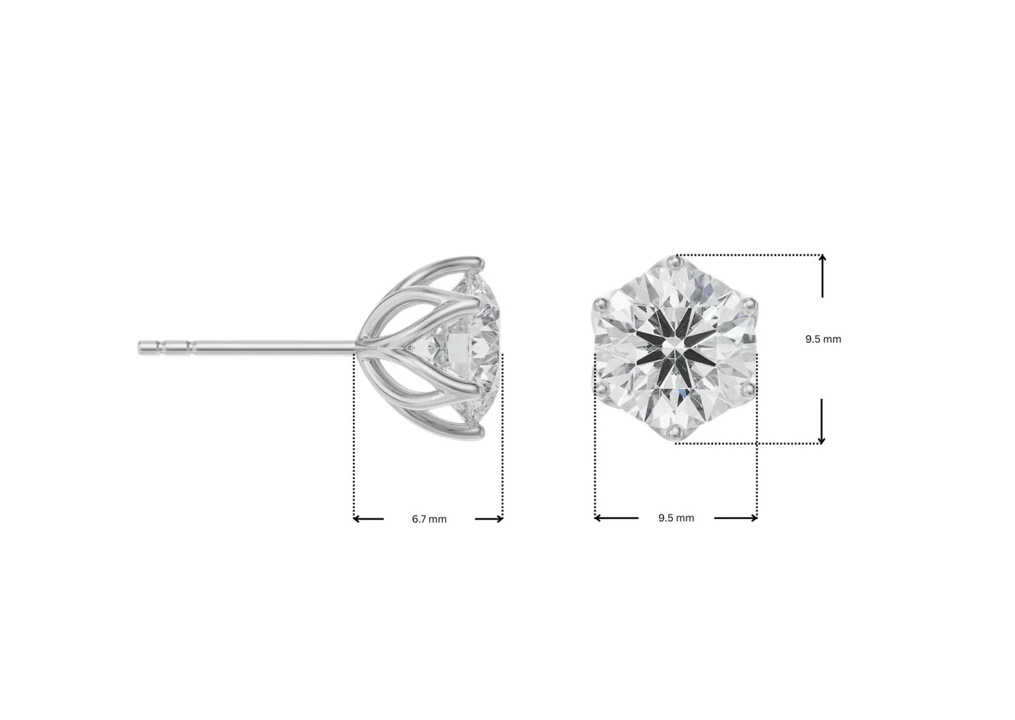 2 ct Petal Lab Grown Brilliant Iconic Studs