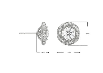 0.50 CT Swirl Detachable Lab Brilliant Ear Stud