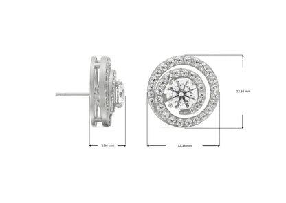 0.50 CT Spiral Detachable Lab Brilliant Ear Stud