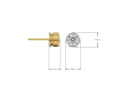 0.5 CT Solid Circular Lab Brilliant Studs