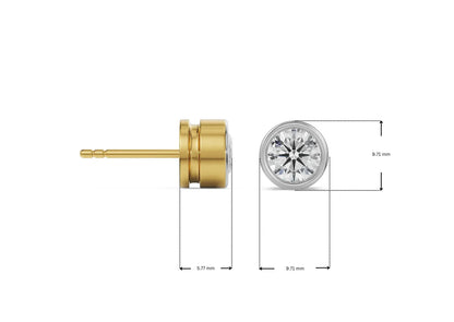 1.5 ct Solid Circular Lab Brilliant Studs