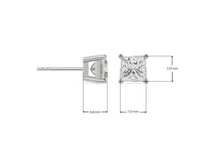 1 CT Timeless Princess Lab Grown Luxe Iconic Studs