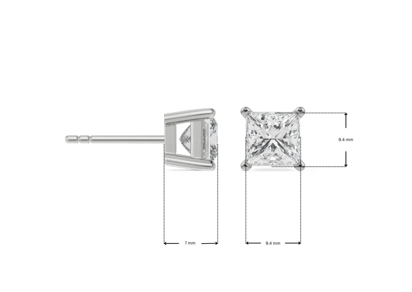 2 ct Timeless Princess Lab Grown Brilliant Iconic Studs