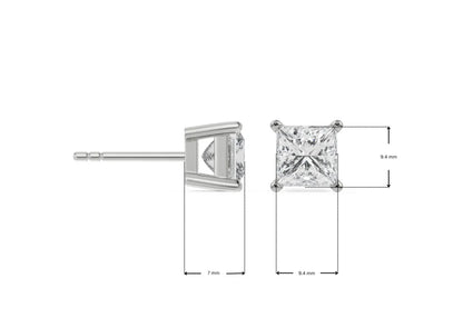 2 ct Timeless Princess Lab Grown Brilliant Iconic Studs