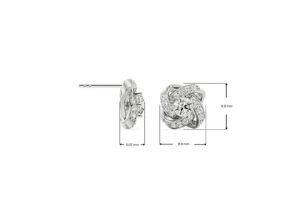 Twirl Sparkle Lab-Grown Radiant Stud