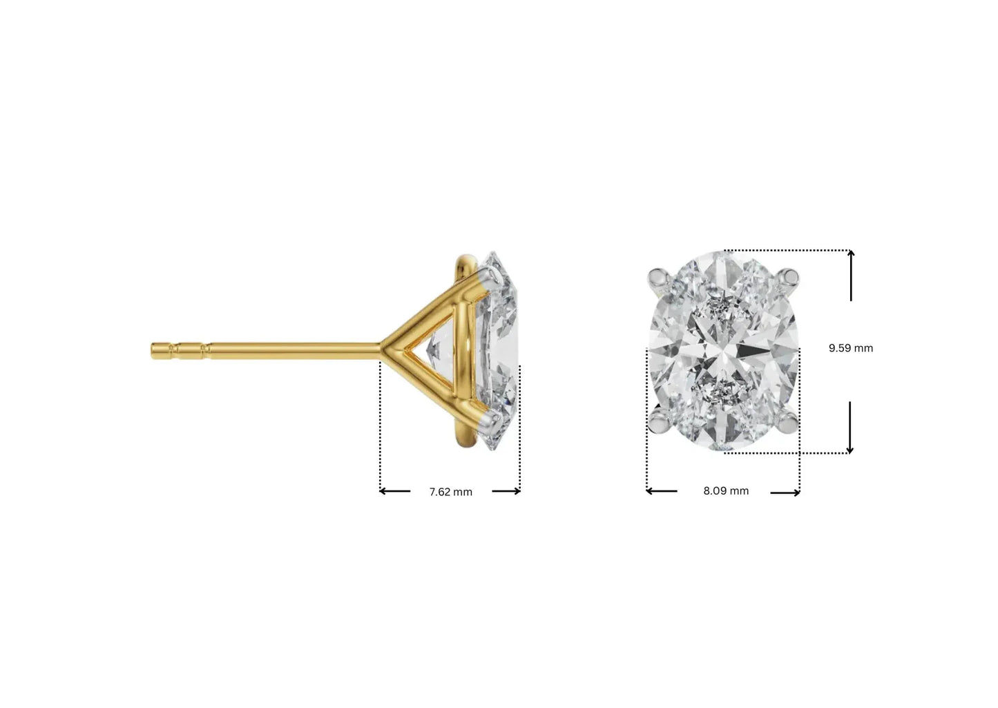2 ct Oval Iconic Lab Grown Brilliant Studs