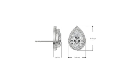 0.5 CT Signature Pear Lab Grown Brilliant Earrings