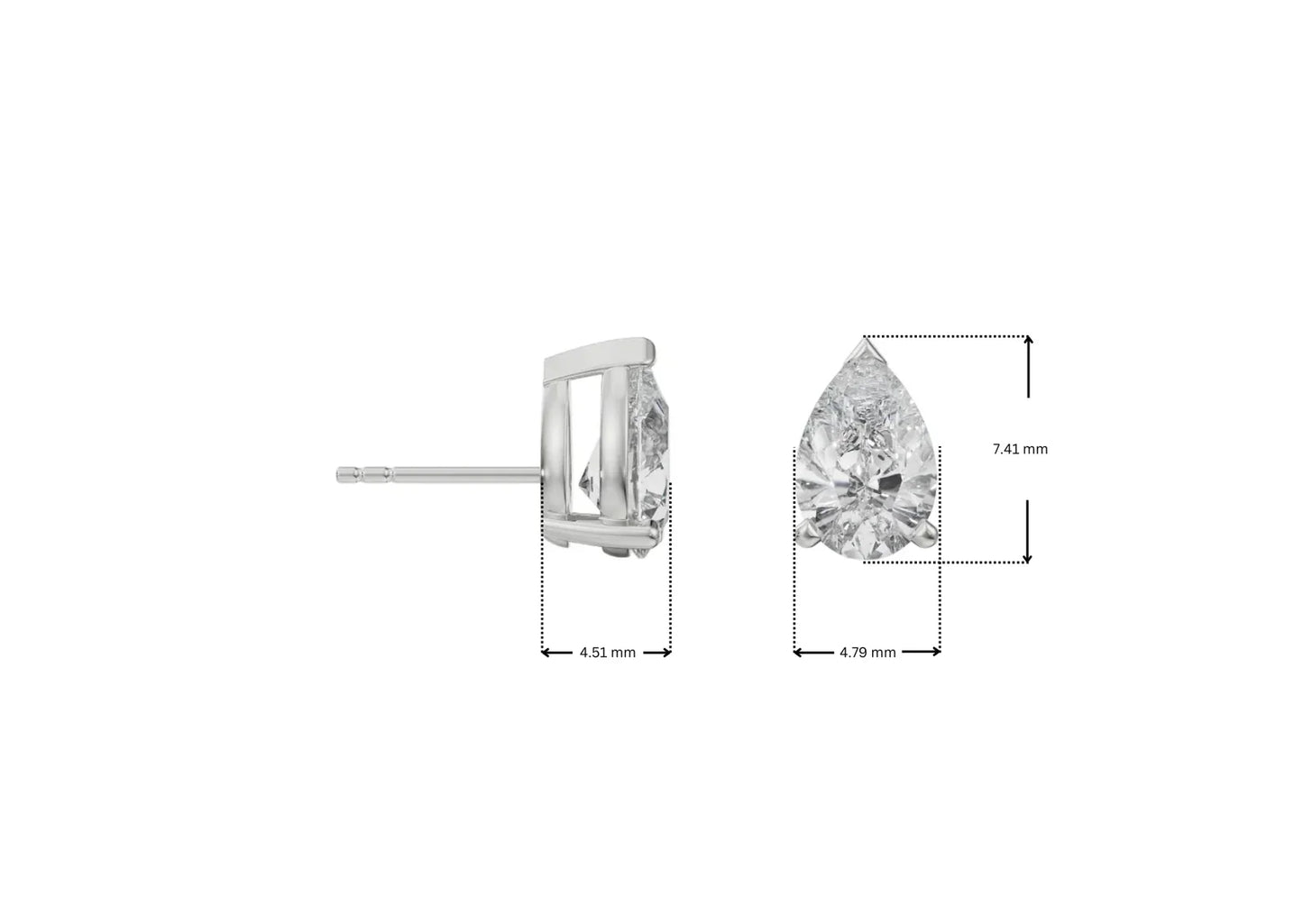0.5 CT Pear Iconic Lab Grown Radiant Studs