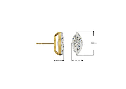 0.5 CT Marquise Lab Grown Luxe Stud