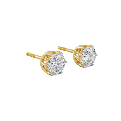 Six Claw 1 CT Lab Grown Radiant Studs