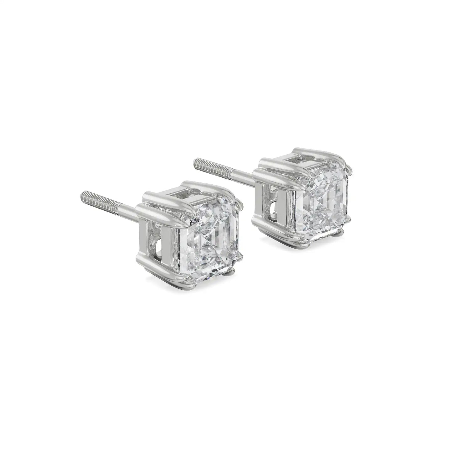 0.5 CT Asscher Lab Grown Luxe Ear Stud