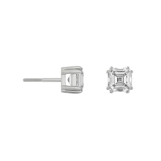 0.5 CT Asscher Lab Grown Luxe Ear Stud