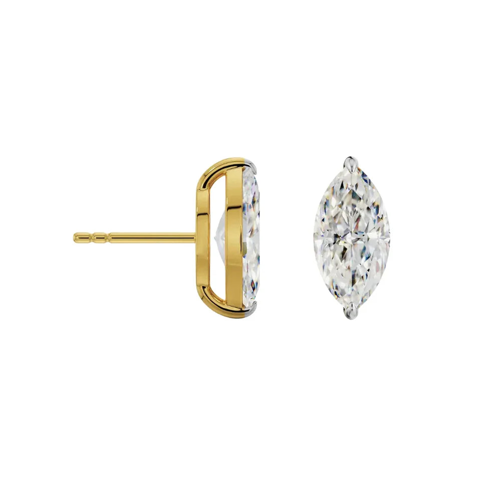 2 ct Marquise Lab Grown Luxe Ear Stud