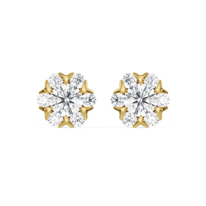 Fiona Floral Lab Grown Luxe Stud