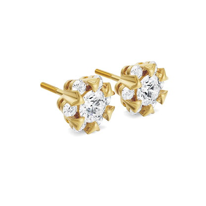 Fiona Floral Lab Grown Luxe Stud