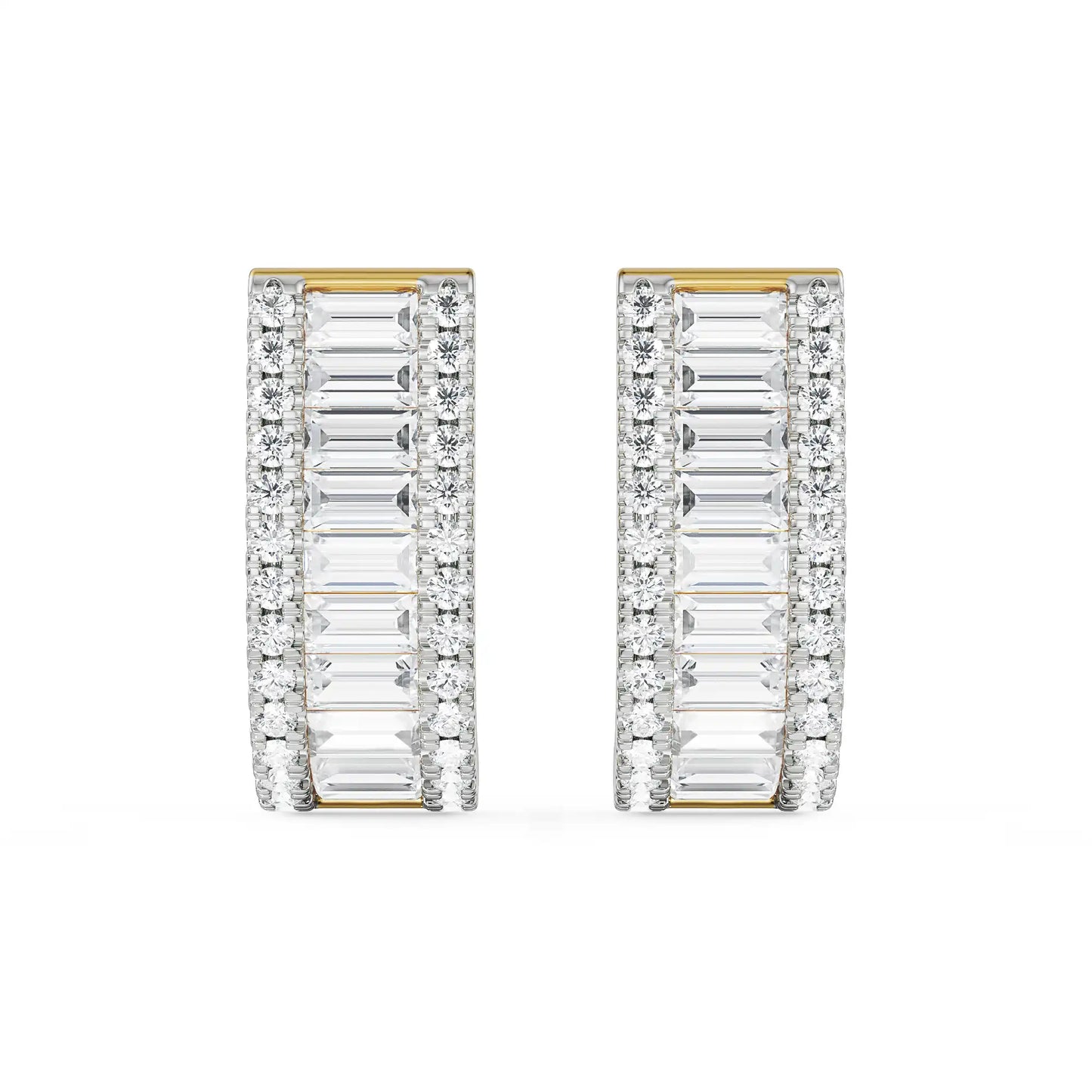 Baguette Lab Grown Radiant Ear Stud
