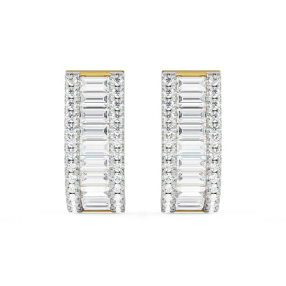 Baguette Lab Grown Radiant Ear Stud
