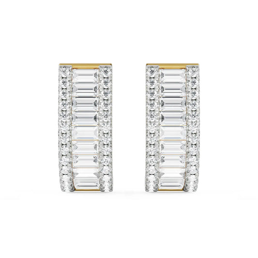 Baguette Lab Grown Radiant Ear Stud