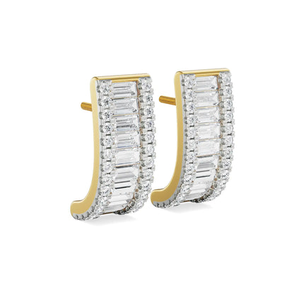 Baguette Lab Grown Radiant Ear Stud