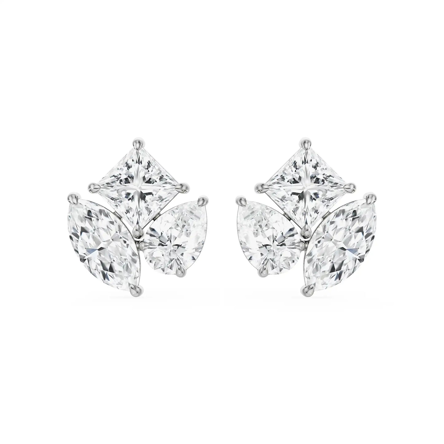 Eternal Trio Lab Grown Brilliant Stud Earrings