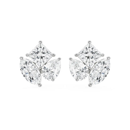 Eternal Trio Lab Grown Brilliant Stud Earrings