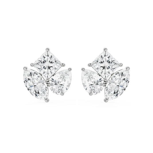 Eternal Trio Lab Grown Brilliant Stud Earrings