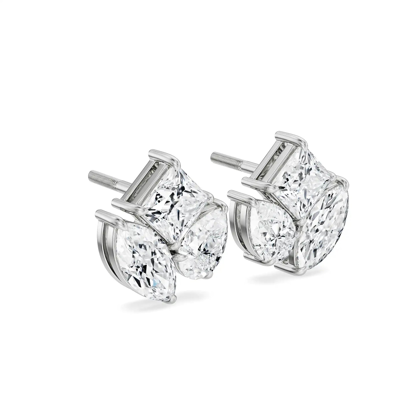 Eternal Trio Lab Grown Brilliant Stud Earrings
