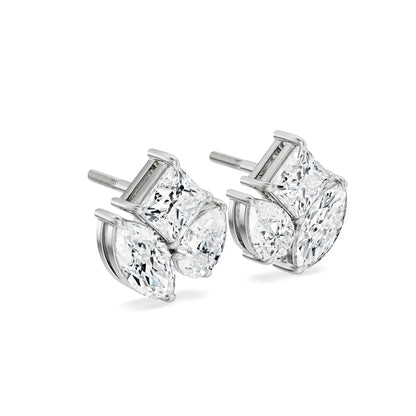 Eternal Trio Lab Grown Brilliant Stud Earrings