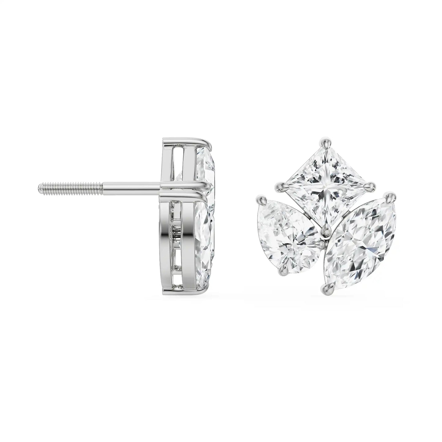 Eternal Trio Lab Grown Brilliant Stud Earrings