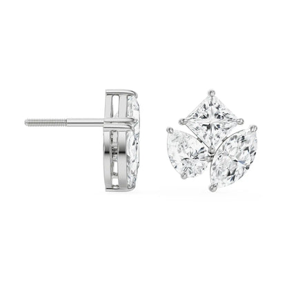 Eternal Trio Lab Grown Brilliant Stud Earrings