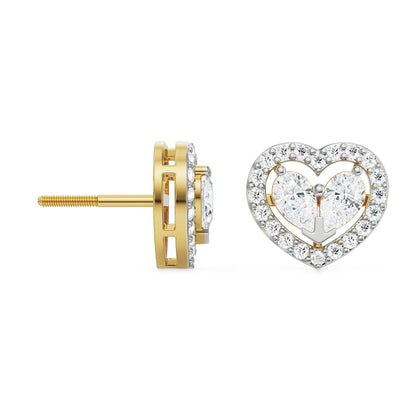 Heart of Pear Lab Grown Luxe Ear Stud
