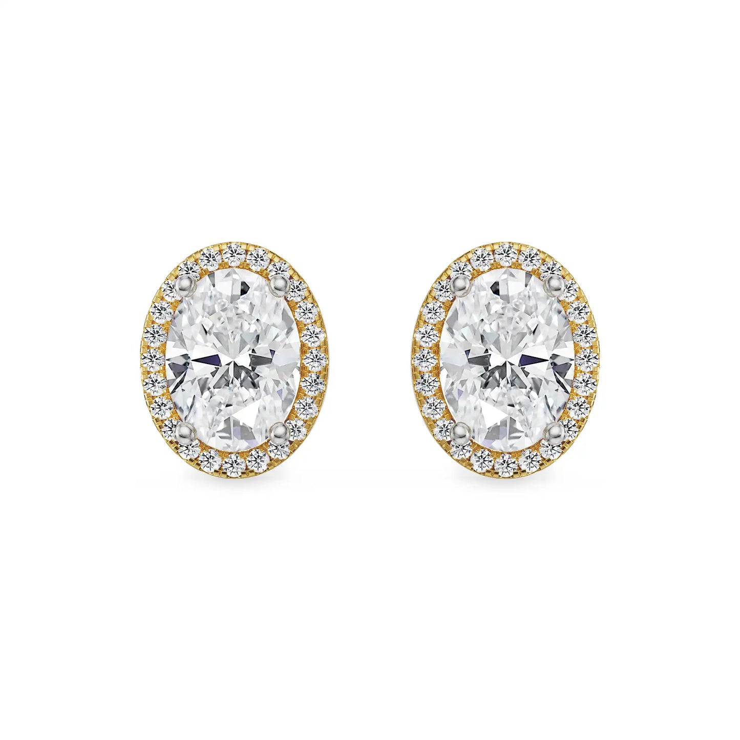 1 ct Celestial Halo Lab Grown Radiant Stud