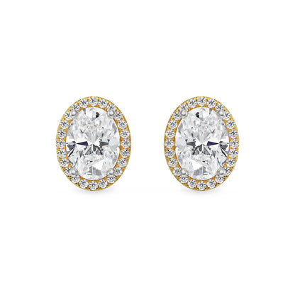 1 ct Celestial Halo Lab Grown Radiant Stud