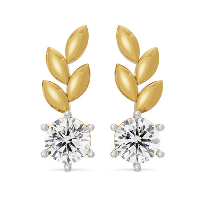 Leafy Lab Grown Luxe Iconic Studs