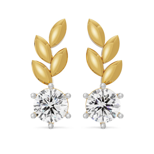Leafy Lab Grown Luxe Iconic Studs
