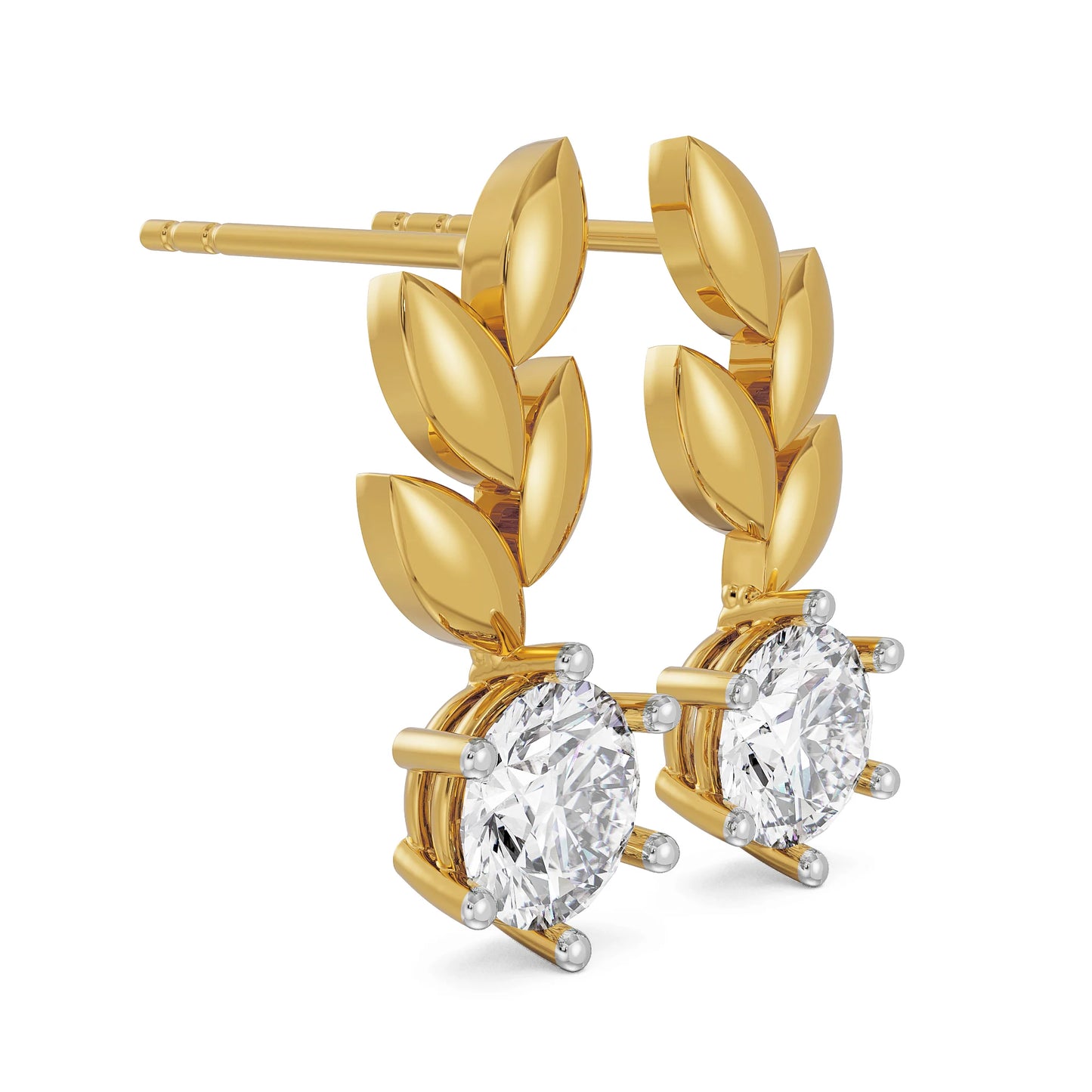 Leafy Lab Grown Luxe Iconic Studs