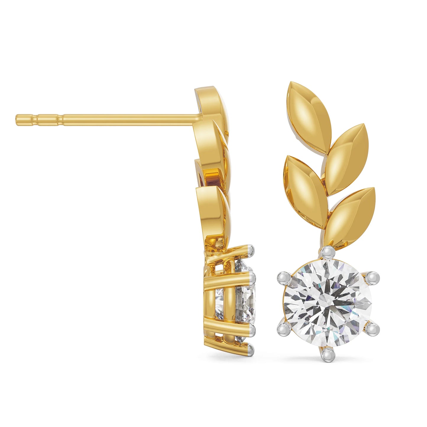 Leafy Lab Grown Luxe Iconic Studs