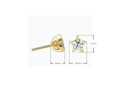 Lab Grown Radiant Iconic Star Studs