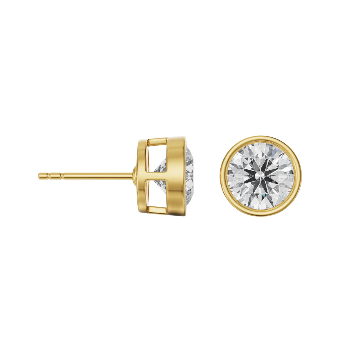 1.5 ct Heritage Frame Lab Grown Diamond Solitaire Studs