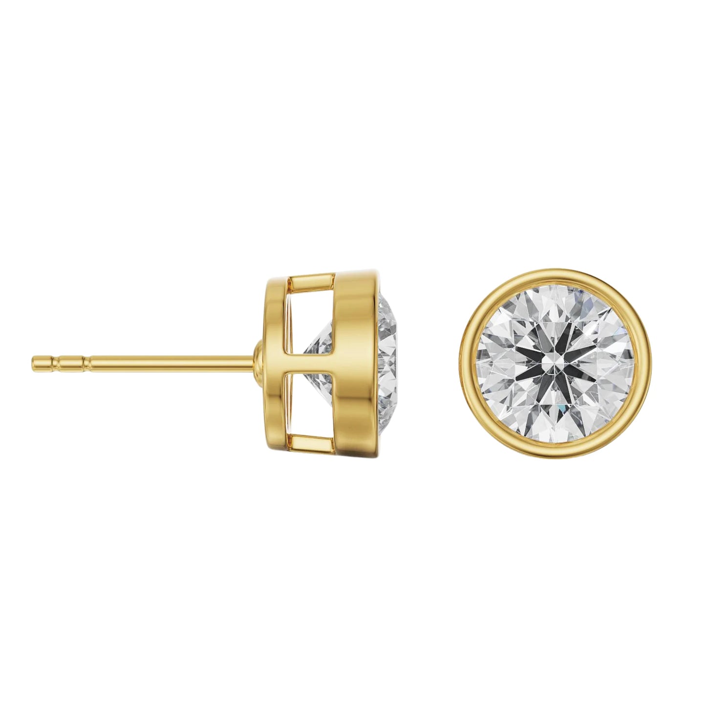 2 ct Timeless Frame Lab Grown Diamond Solitaire Studs