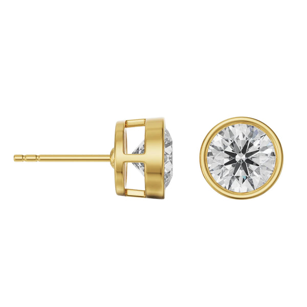 2 ct Timeless Frame Lab Grown Diamond Solitaire Studs