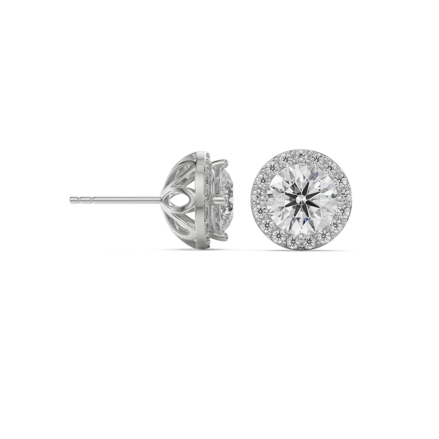 0.5 CT Halo Lab Grown Radiant Signature Studs