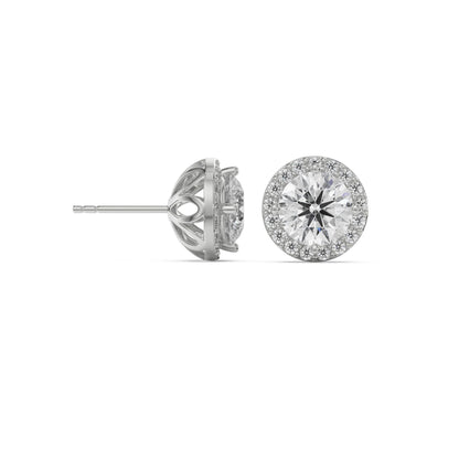 0.5 CT Halo Lab Grown Radiant Signature Studs
