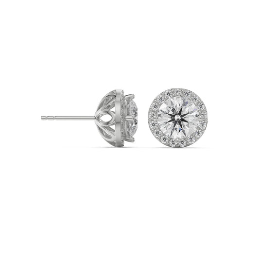 0.5 CT Halo Lab Grown Radiant Signature Studs