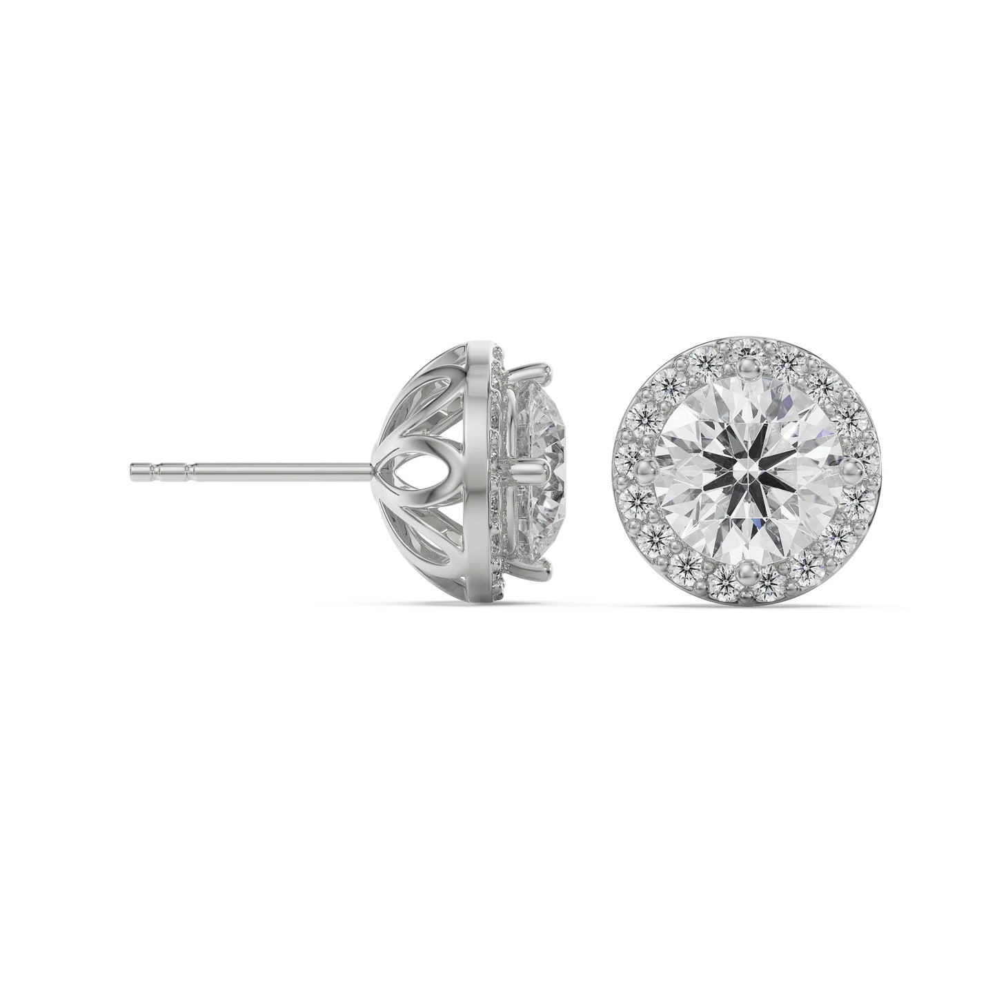 1 ct Halo Lab Grown Brilliant Iconic Studs