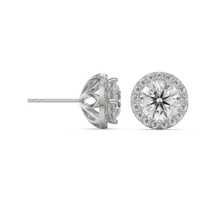 1 ct Halo Lab Grown Brilliant Iconic Studs