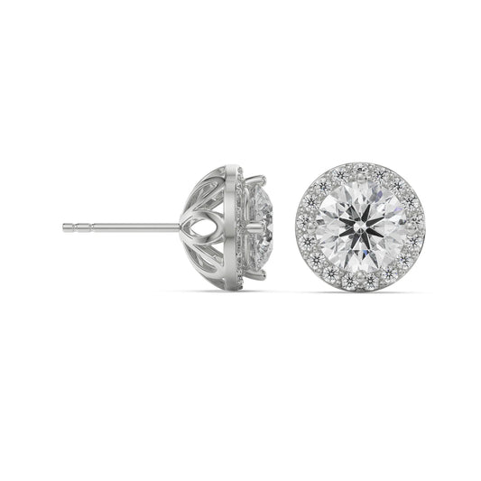 1 ct Halo Lab Grown Brilliant Iconic Studs
