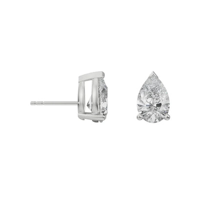 1 ct Iconic Pear Lab Grown Radiant Stud Earrings