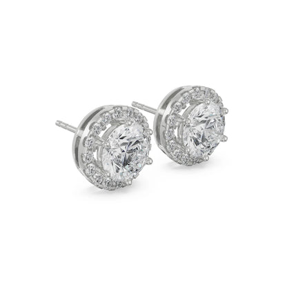 1 ct Halo Lab Grown Signature  Brilliant Earrings