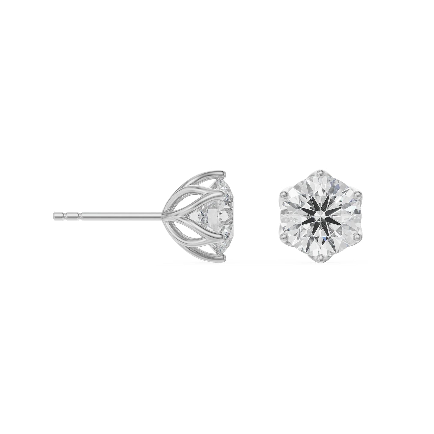 1 CT Petal Lab Grown Brilliant Iconic Studs